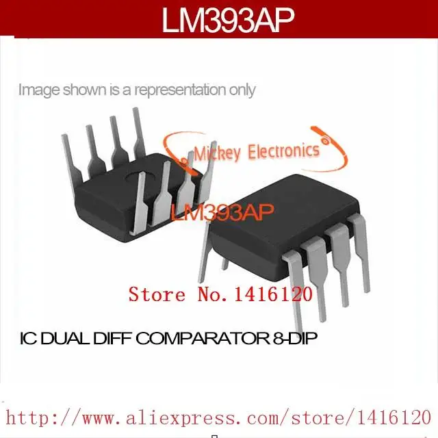 IC DIFF COMPARATOR DUAL 8-DIP 100 pieces