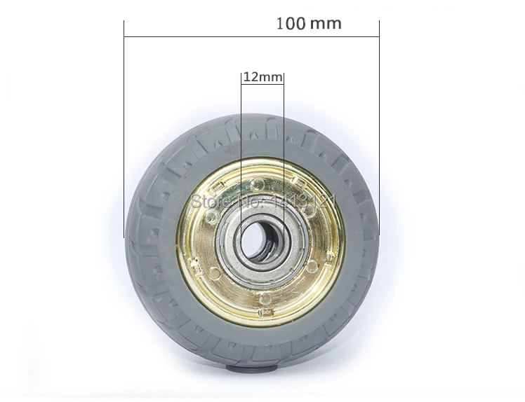 На куске ролик твердые резиновые шины подшипник колеса тележки ролик Универсальный немой Круглый колеса маленькие тележки медицинская кровать колеса