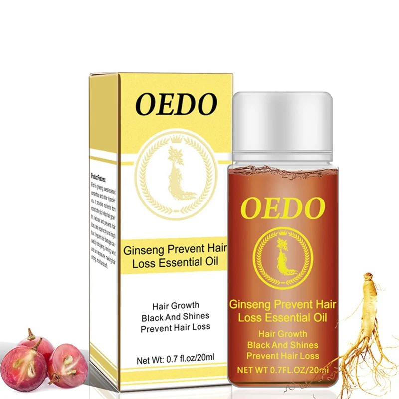 20ML Ginseng Hair Growth Essence Preventing Hair Loss Liquid Damage Hair Repair Treatment Dense