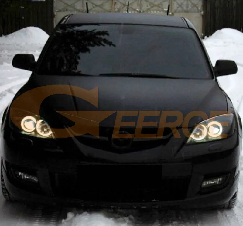 Для MAZDA SPEED 3 2007 2008 2009 отличные светодиодные ангельские глазки Ультра яркое освещение smd led Ангельские Глазки Halo комплект колец