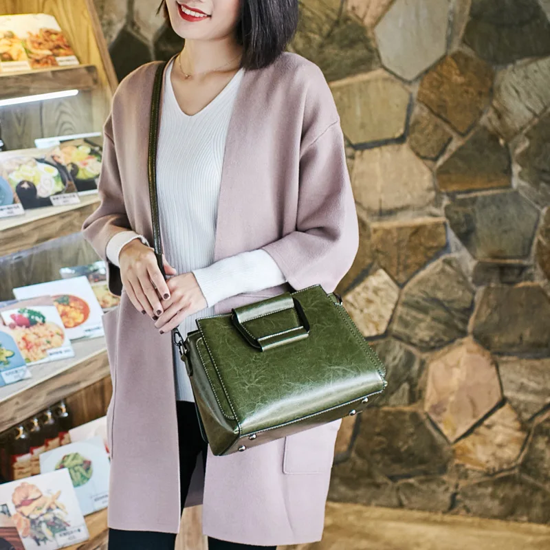 

LKX Cool Genuine Leather Luxury Famous Brand Handbag Messenger Hobo Large Tote Top-handle Bags Original Women's Handbags China