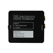 Цифровой оптический коаксиальный аналоговый аудио конвертер адаптер RCA L/R с 3,5 мм разъемом(RCA+ наушники