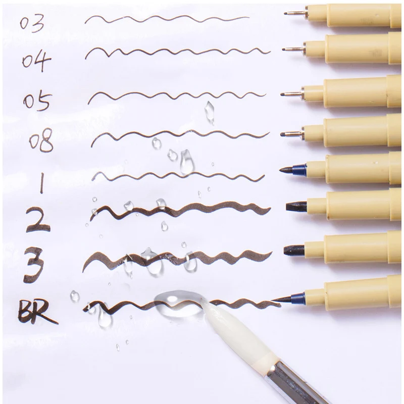 4 pcs Sakura Pigma Micron Needle for drawing sketch cartoon archival ink  gel pen Stationey Graphic design pen Animation Art