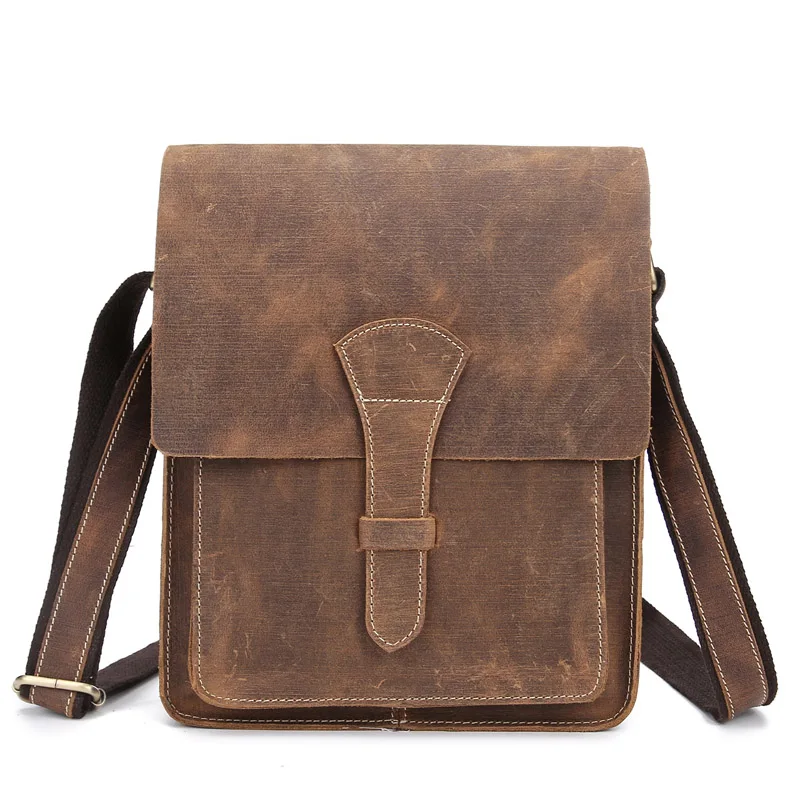 

Handbag Genuine Leather Men Shoulder Bags Fashion Male Messenger Bags Flap Cowhide Leather bolsa Crossbody Bags Business Gift