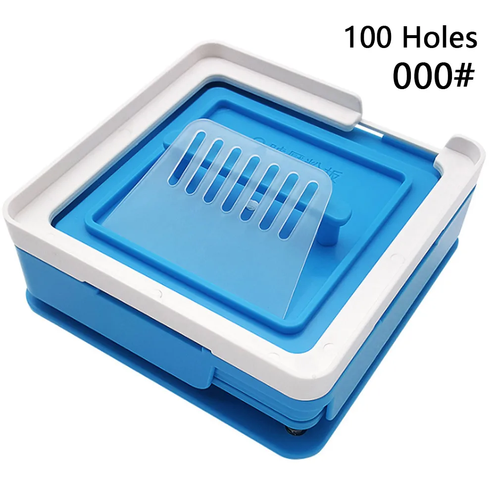 100 отверстий машина для ручного наполнения капсул#000#00#0 Ручной инкапсулятор Капсульная доска для наполнителя - Цвет: A