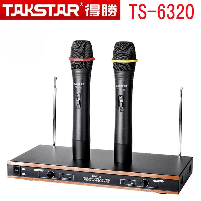 Takstar TS-6320 2-канальная VHF Беспроводная микрофонная система используется для