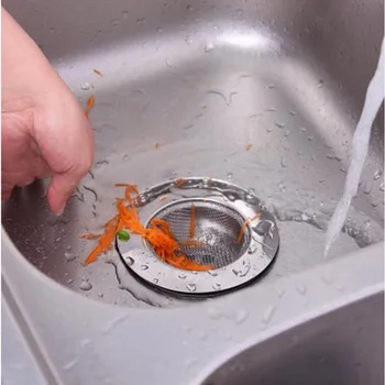 

DHL 500pcs practical Stainless Steel Round Floor Drain Kitchen Sink Filter Sewer Drain Hair Colanders & Strainers Filter