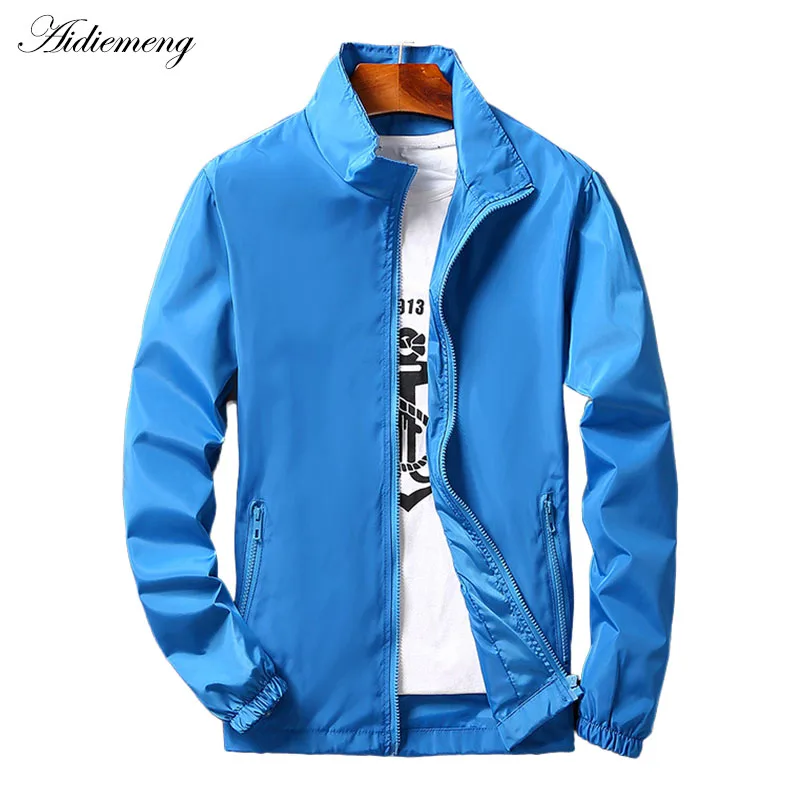 

Windbreaker Jacket Men 2019 Summer New Men Jacket Fashion Solid Thin Moleton Masculino Light Weight Outwear Free Shipping