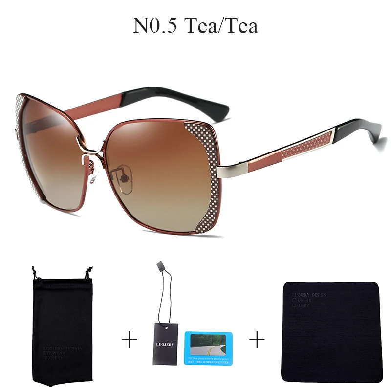 Модные дизайнерские поляризованные солнцезащитные очки для женщин, роскошные брендовые негабаритные солнцезащитные очки с линзами-бабочками, зеркальные женские очки Oculos gafas - Цвет линз: N0.5