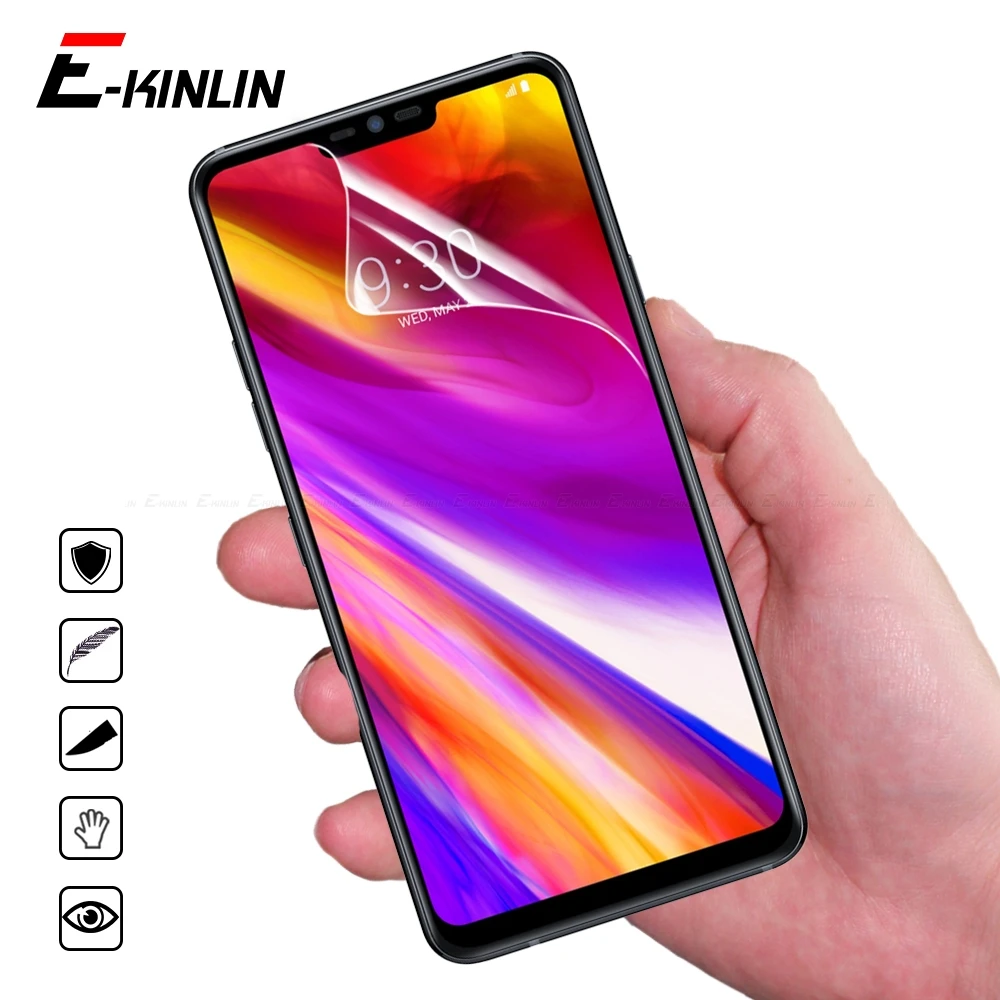 

2pcs Nano Explosion Proof Clear Glossy Screen Protector For LG G7 Q7 Q6 Plus ThinQ Prime Noir Q7a Q6a Alpha Soft Protective Film