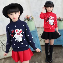 2018 crianças de Inverno camisola roupas O-pescoço Pulôver Outono Crianças camisola para meninas Roupas de Algodão Meninas Camisola Crianças Camisola de Malha