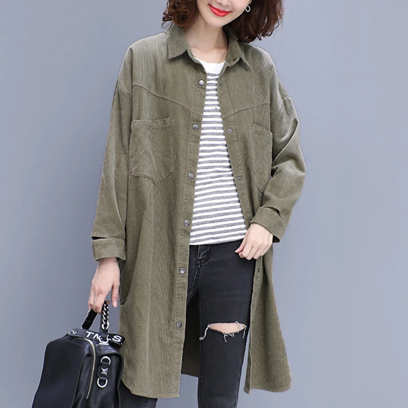

Trench Coat For Women 2019 Fall Autumn Korean Oversized Loose Windbreaker Outwear Female Drop Shoulder Winter Clothes Women