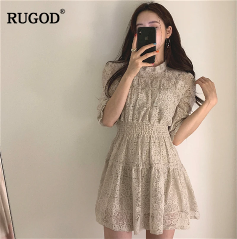RUGOD красивое и элегантное милое кружевное платье для девочек Модные женские