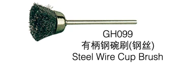 

100pcs/pack steel wire cup brush jewelry dental rotary cleaning burnishing grinding finishing engraving tools and accessories