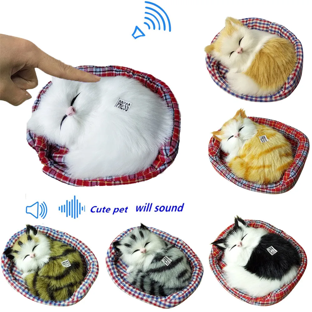 High Quality Cute Cute Plush Cat Soft Animal Toys Doll Mini Simulation