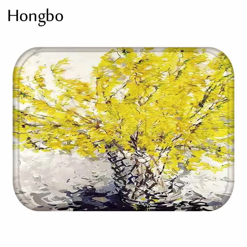 Hongbo картина маслом цветок Противоскользящие коврики для двери входная дверь коврики Открытый вход в помещении Добро пожаловать домой - Цвет: 12