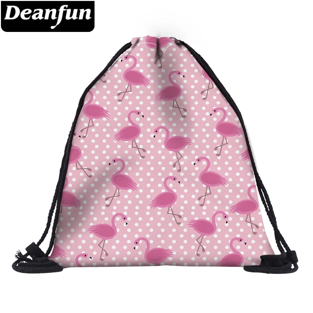 Deanfun 3D печать сумка на шнурке Розовый фламинго милый для пляжа Teavel 60063|Мешки с