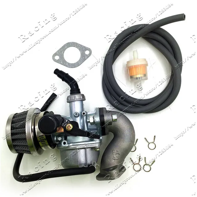 Motorcycle Carburetor With fuel hose air oil filter Inlet Valve For ATV