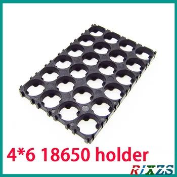 

2PCS/alot 4*6 18650 Battery Holder Bracket Cylindrical Battery Holder 24pcs18650 Holder Safety Anti Vibration Plastic Case Box