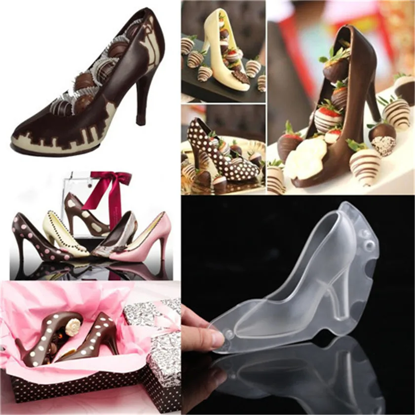 Высококачественные 3D туфли на высоком каблуке шоколадная Форма торт из конфет форма для желе Свадебные украшения DIY5.42B789