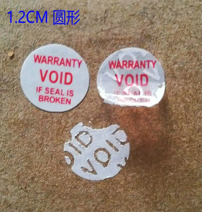 500pc  VOID Security Labels Removed Tamper Evident Warranty Sticker