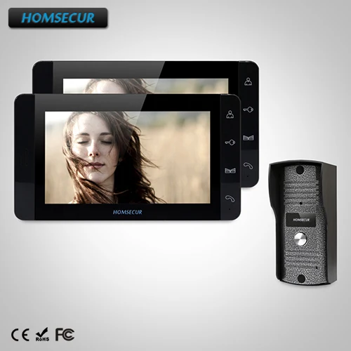 

HOMSECUR 7" Video Door Phone Intercom System+Metal Case Camera for Home Security(TC031+TM703-B)