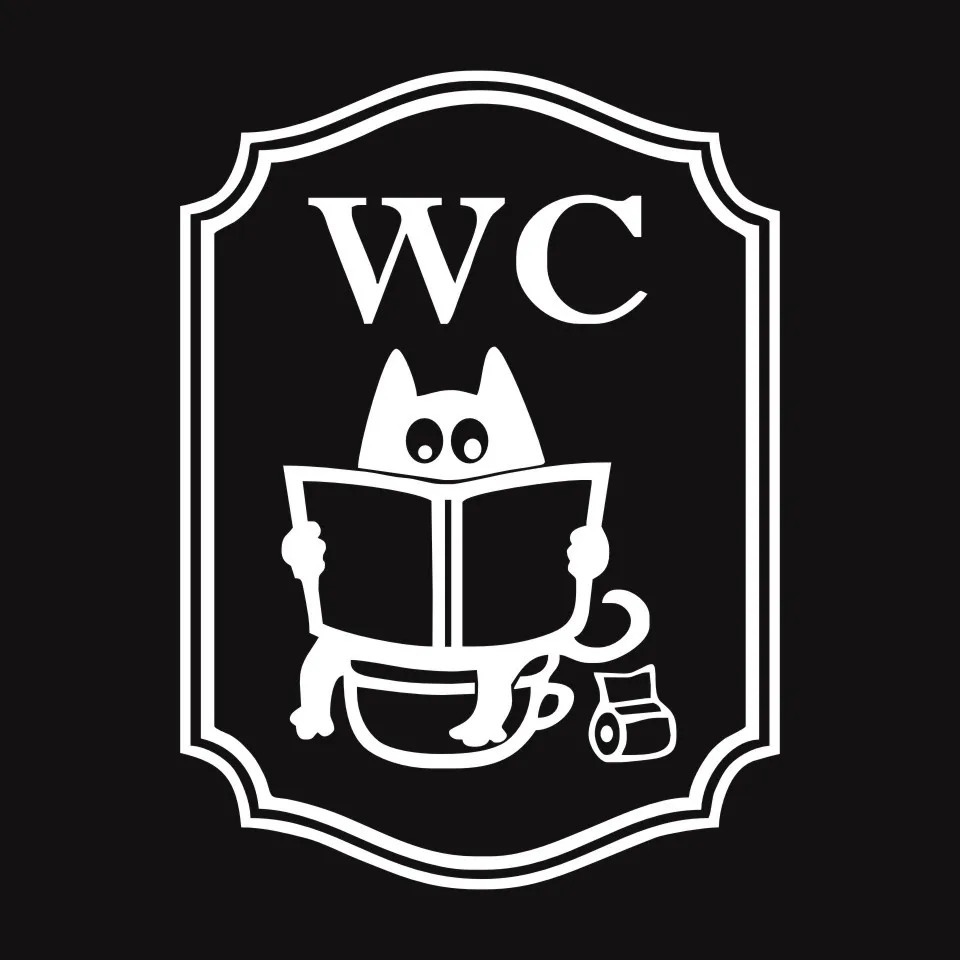 Cunymagos WC Water Closet Cartoon Cat Creative Car Sticker Fashion Funny Window Decoration Decal Car Styling Stickers 11CM15CM (4)