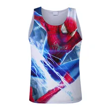 Бодибилдинг Капитан Америка Человек-паук восстановление древних способов безрукавки для мужчин аниме топы жилет фитнес топы тройники супер майки