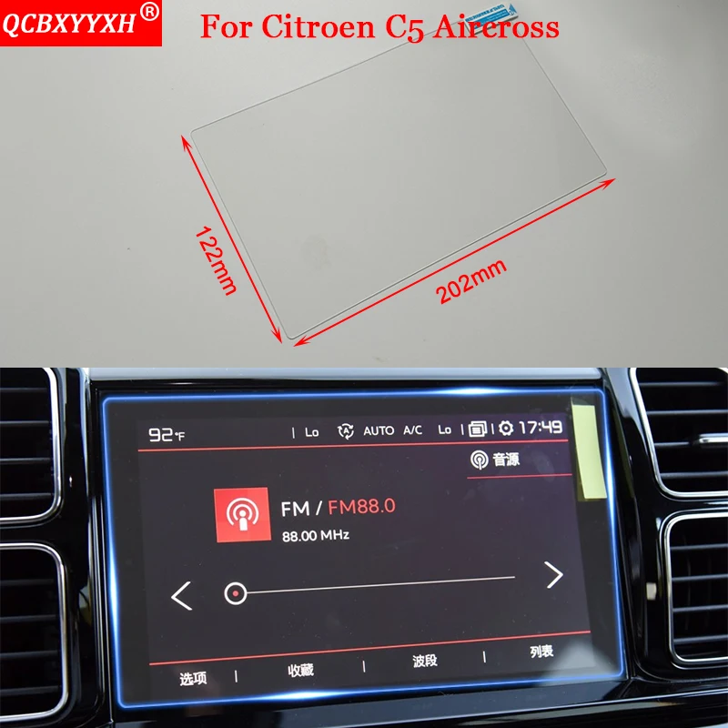 Qcbxyyxh-стайлинг автомобиль наклейки gps навигации Экран Стекло! Защитная пленка Управление из ЖК-дисплей Экран для Citroen C5 Aircross