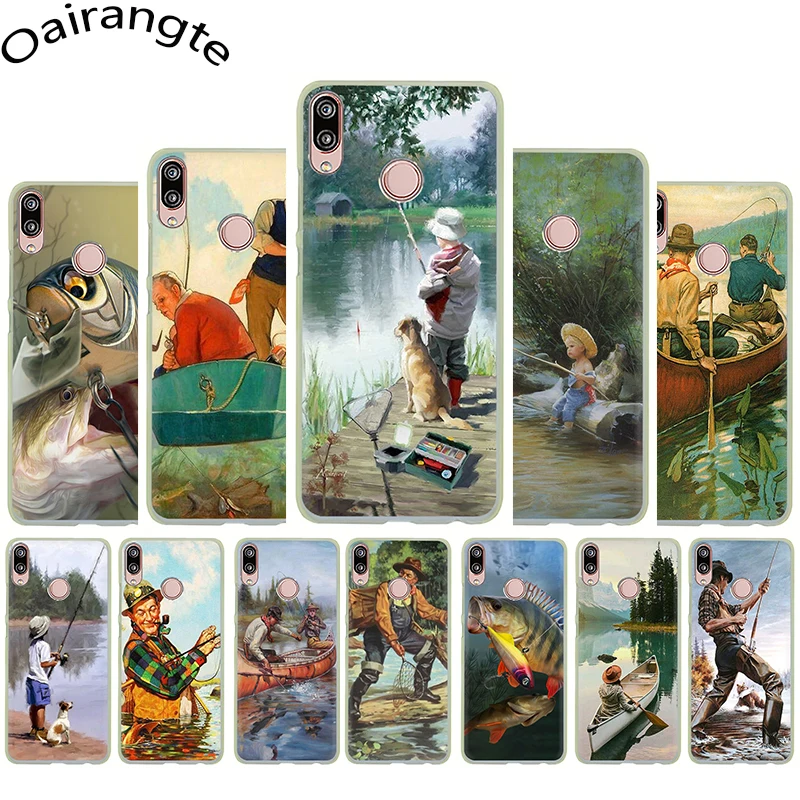 

Hunting Fishing art fish Hard Phone Cover Case for Huawei P8 P9 Plus P10 Lite Plus P20 30 Lite Pro P Smart