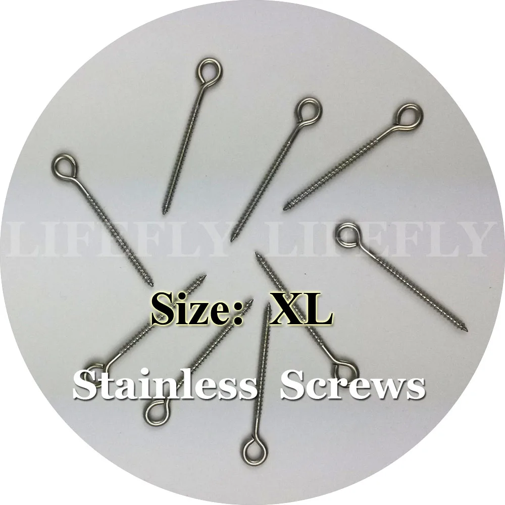 Size XL / 100 Screws, Stainless Steel, Closed Eye, Plug Hardware, Jerk