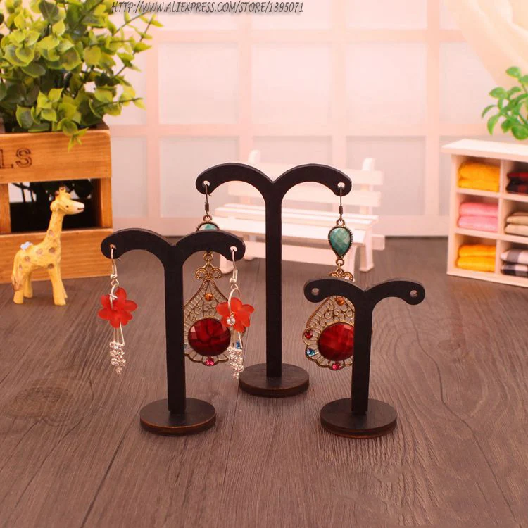 Fashion Wooden Earrings Display Rack Set Earrings Holder Jewelry