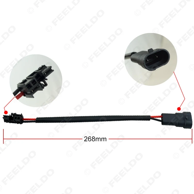FEELDO 1Pc Power Wire Adapter Cable For DENSO(Koito) D4S/D4R Xenon HID Retrofit Ballast To 9005(HB3)/9006(HB4) Socket #1962