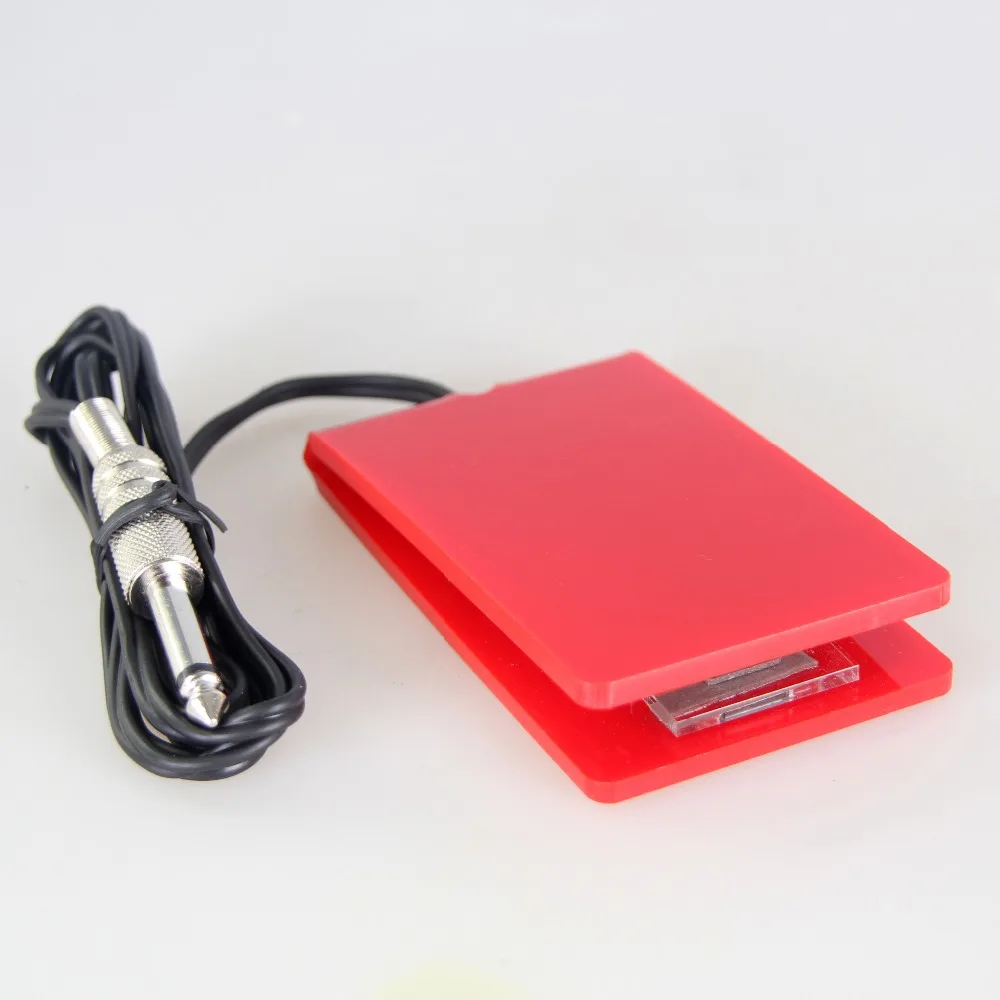 

YILONG Acrylic Red Tattoo Machine Foot switch Power Supply Foot Pedal Controller Free Shipping