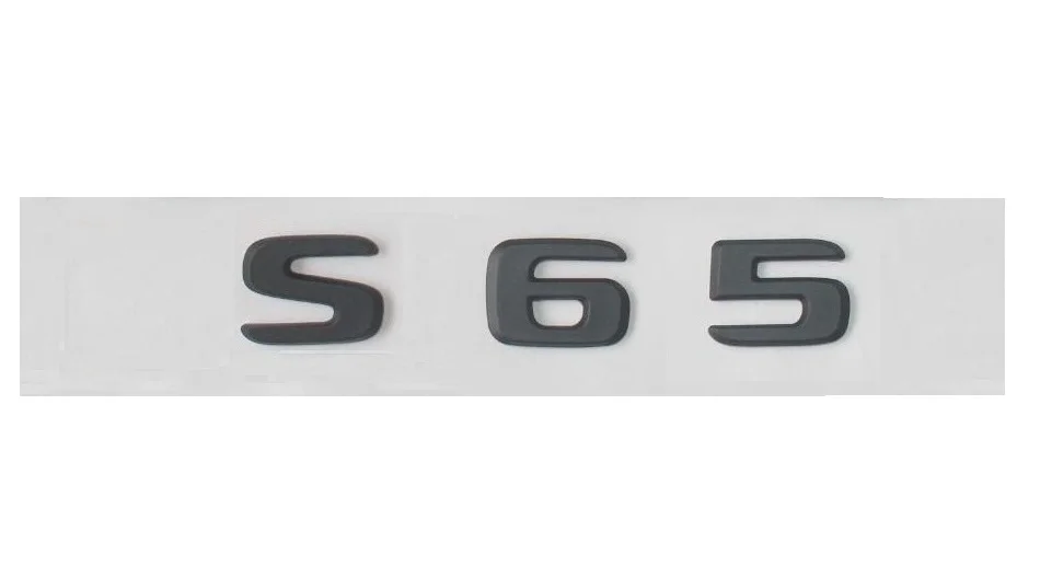 Плоский черный S63 S320 S65 эмблема значок W221 W222 авто автомобиль Para Luces буквы багажник Задняя звезда значок логотип для Mercedes Benz AMG - Цвет: S65