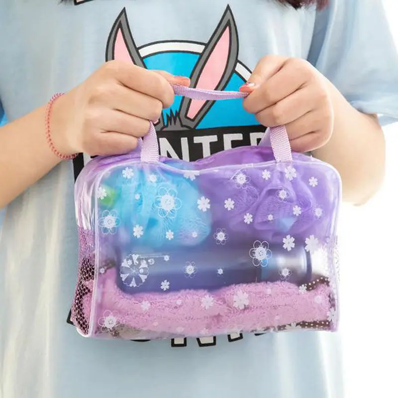 

PVC Waterproof Cosmetic Bag Wash Case Toiletry Organizer Travel Makeup Totes