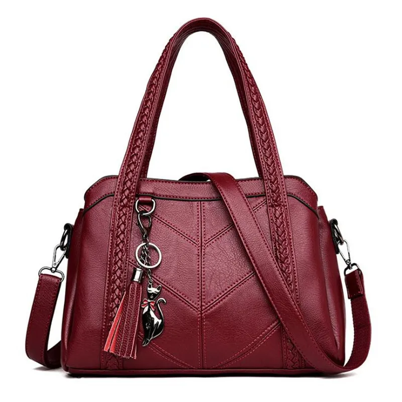 

S.IKRR Casual Women Bag Cow Leather Handbags Top hand bag Messenger bag Fashion Lady Leather Shopping bags