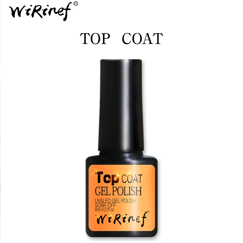 WiRinef 8 мл Хамелеон термо гель для ногтей изменение температуры цвет Лаки гель для ногтей искусство замочить от Led УФ лампа лак для ногтей - Цвет: top coat