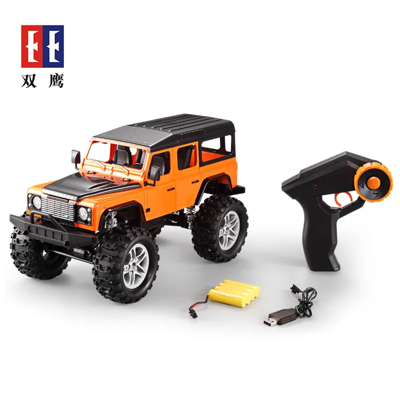 Двойной E 4WD 2,4 GHz пульт дистанционного управления Land Rover внедорожник гусеничный скалолазание радиоуправляемые машинки модель электрические игрушки для мальчиков детей - Цвет: e327 - 001 orange