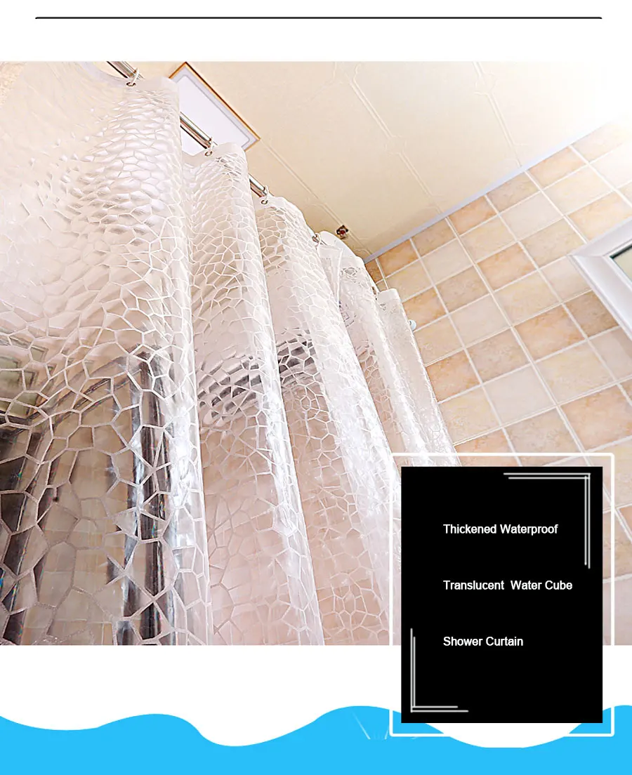 Clear Thicker PEVA Shower Curtain 4