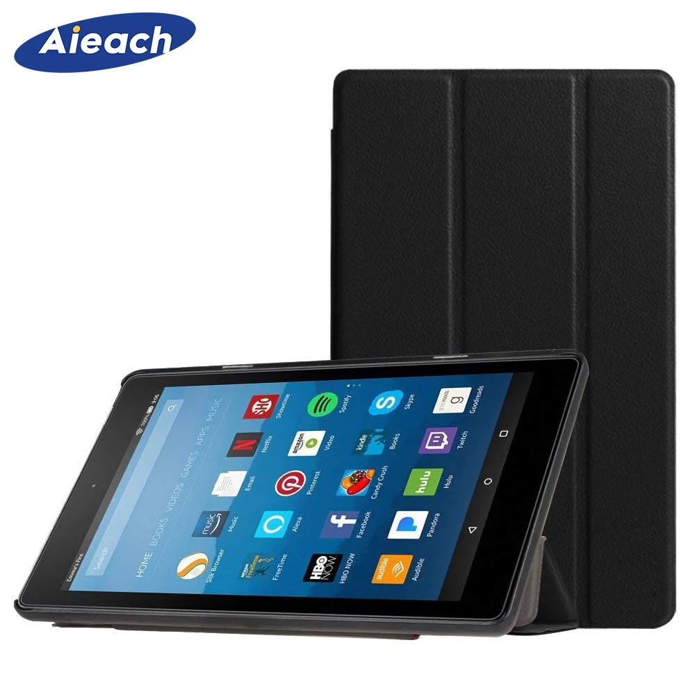 

For Amazon Kindle Fire HD 8 Case 2018 2017 2016 PU Leather Cover Smart Folding Stand Case For Amazon Fire HD 8 8th 7th 6th Gen