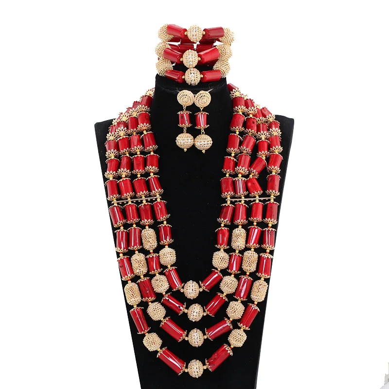 Здесь продается  African red coral beads jewelry set african coral beads jewelry set wedding  costume jewelry set vintage jewelry gold JB093  Ювелирные изделия и часы