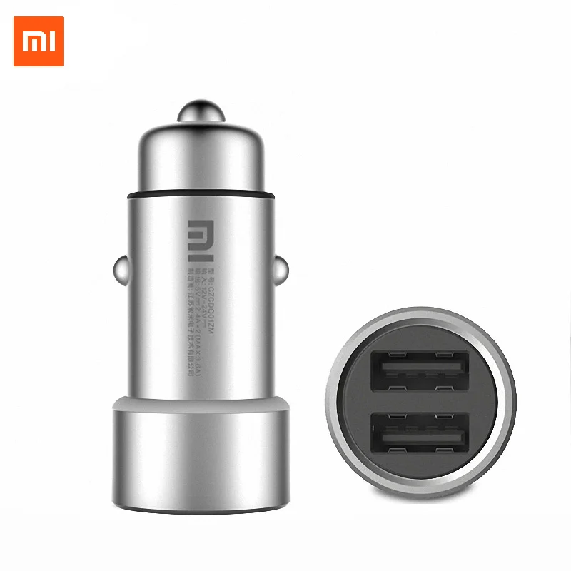 

Xiaomi Mi car charger 5V/3.6A dual USB Metal All-metal Outer casing Dual USB Port Support of fast charging technology