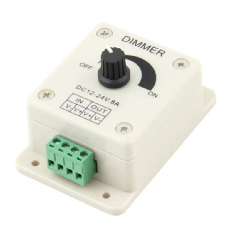 Adjustable 12V 8A LED Strip Light Switch Dimmer Brightness Controller
