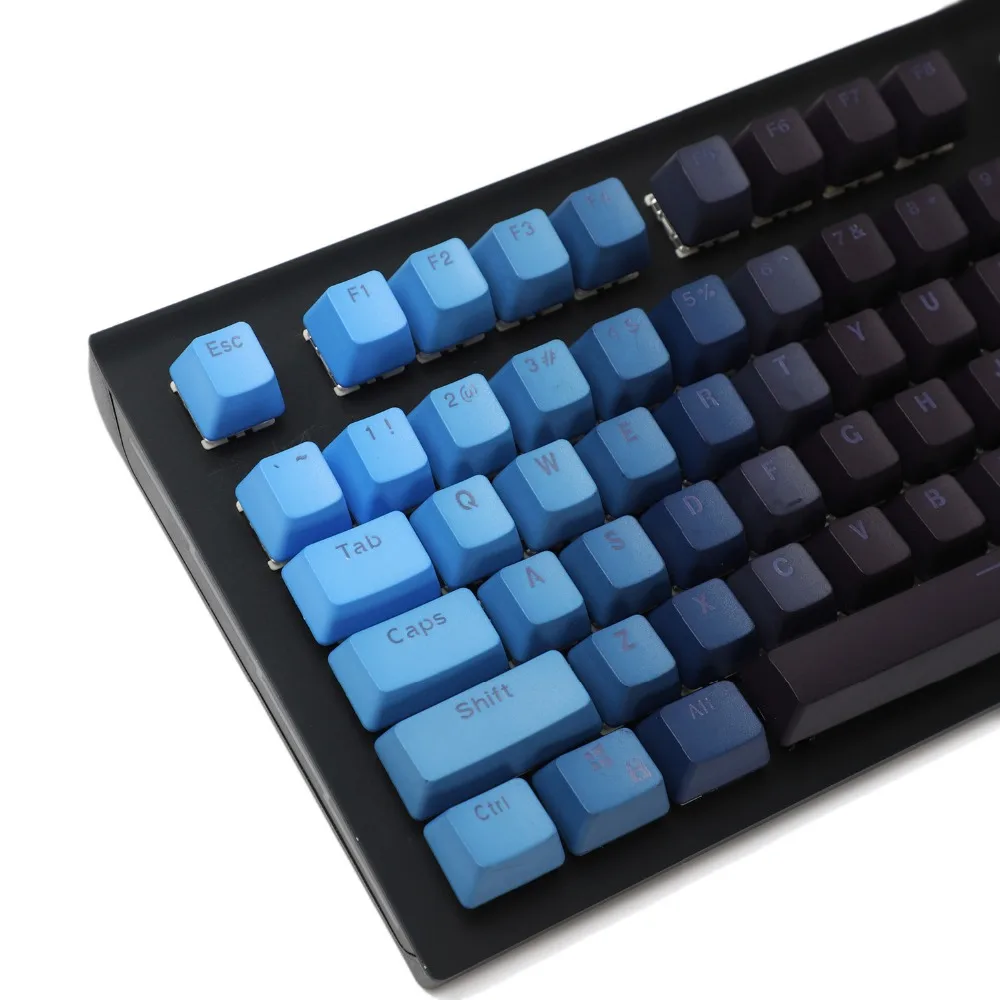 YMDK Double Shot 104 окрашенная клавиатура PBT Shine Through Keyset OEM профиль Keycap набор для