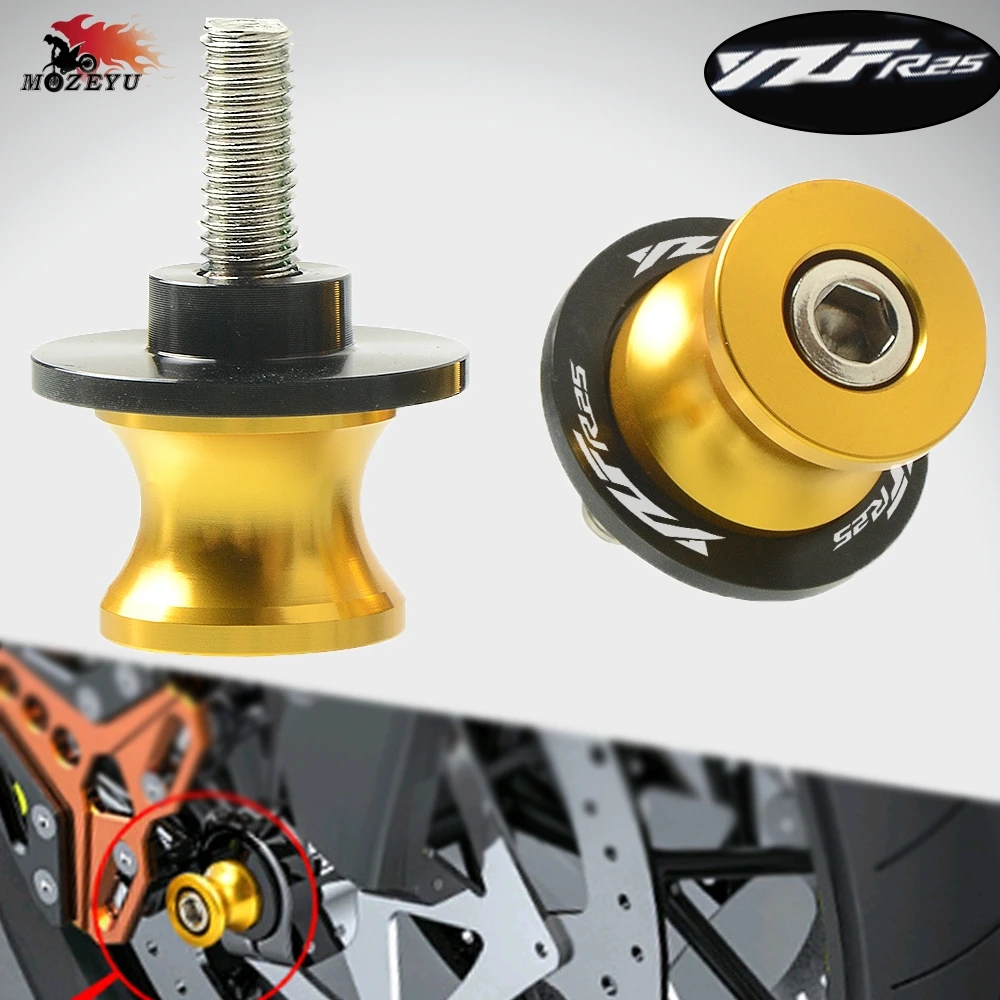 

For Yamaha YZFr25 yzf-r25 Frame Swingarm Spools Sliders For Moto CNC Aluminum Screws Motorcycle parts Swingarm Sliders Spools