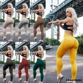 

Women Pants Hip Push Up Leggings Fitness Running Stretch Scrunch Jumpsuits Trousers Overall Hot New