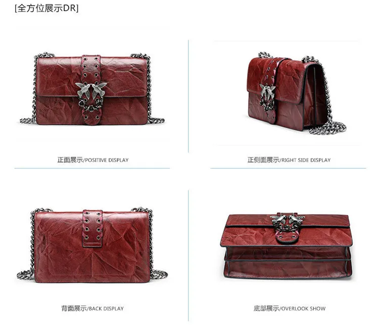 Designer Inspired Fashion Handbag Women Shoulder Bag Genuine Leather Classic Birds Flap Messenger Bags (16)
