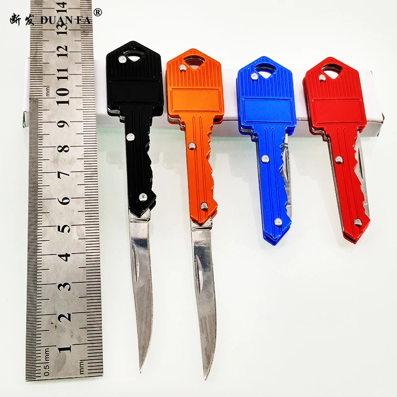 

4PCS Protable Fold Key Knife Mini Camping Knife ,Outdoor Survival Tactical Pocket Knife Key Chain Peeler Tool