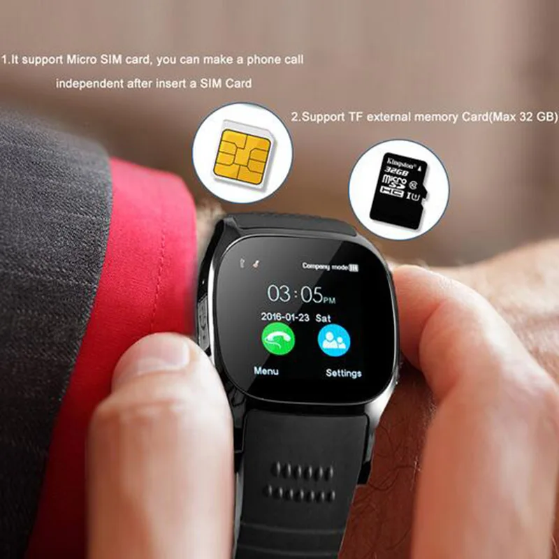 Умные часы K2 Bluetooth с камерой Facebook Whatsapp Поддержка 2G SIM TF карта звонки умные для
